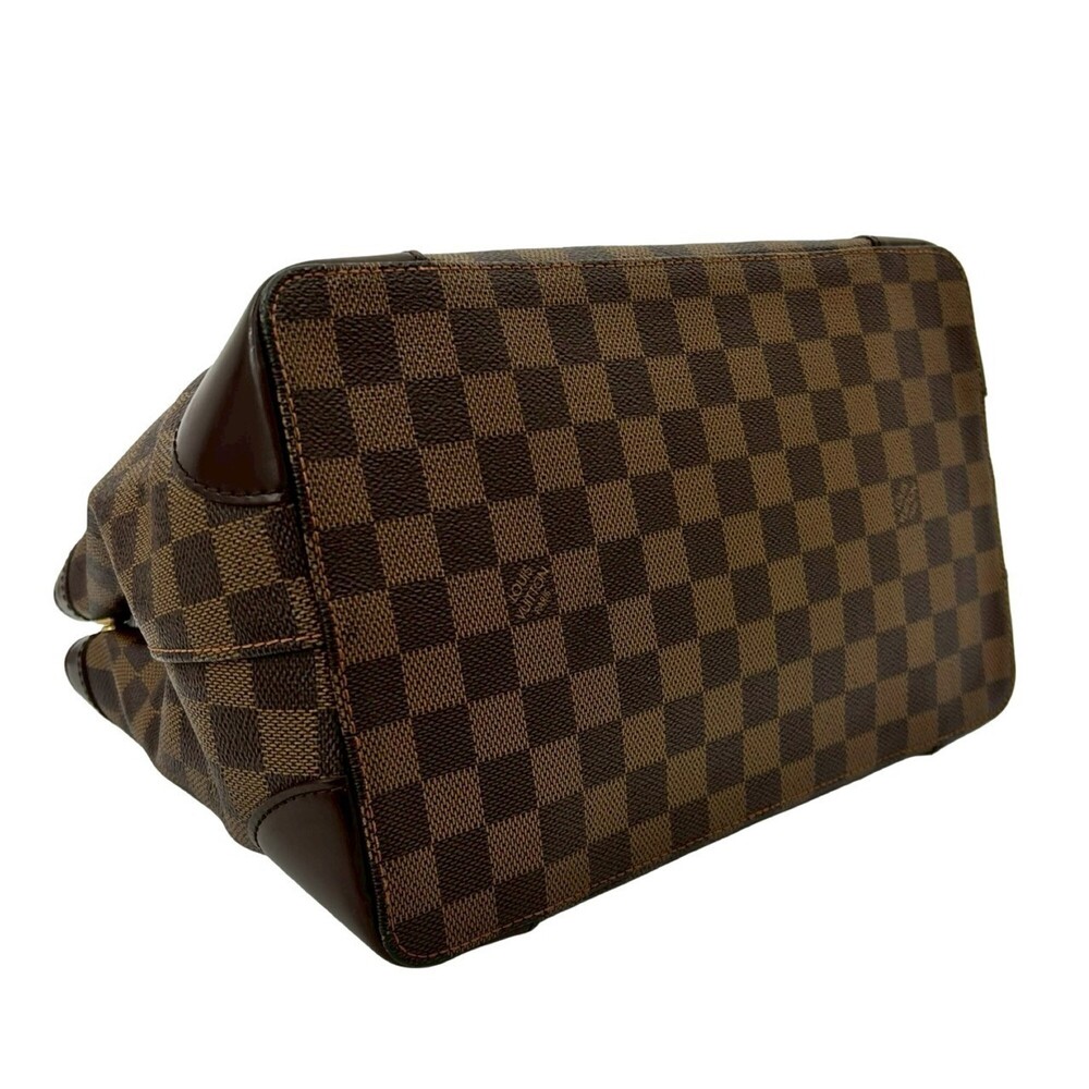 LOUIS VUITTON Authentic Brown Damier Leather Tote Bag - Picture 7 of 10